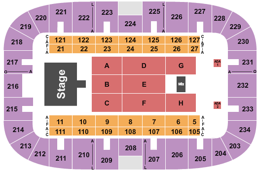 Monroe Civic Center Arena Dylan Scott Seating Chart